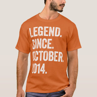 Camiseta Leyenda de 8 años desde octubre de 2014 8º cumplea