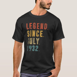 Camiseta Leyenda de 90 años desde julio de 1932 90º cumplea