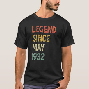 Camiseta Leyenda de 90 años desde mayo de 1932 90º cumpleañ
