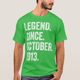 Camiseta Leyenda de 9 años desde octubre de 2013 Noveno cum