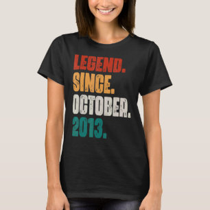 Camiseta Leyenda de 9 años desde octubre de 2013 Noveno cum