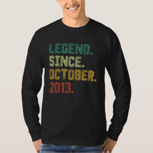 Camiseta Leyenda de 9 años desde octubre de 2013 Noveno cum