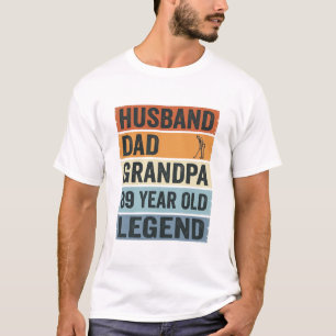 Camiseta Leyenda de Abuelo Papá Esposo de 89 Años_