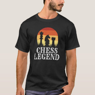 Camiseta Leyenda de ajedrez piezas de ajedrez