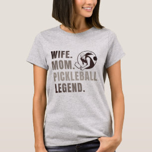Camiseta Leyenda de bola de piquetes de la esposa mamá - La