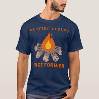 camiseta leyenda de camping desde siempre retro