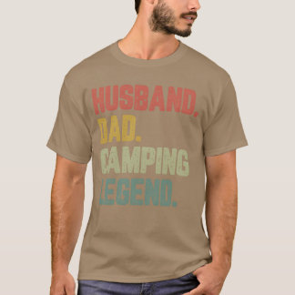 Camiseta Leyenda de Camping Padre Divertido Marido hija