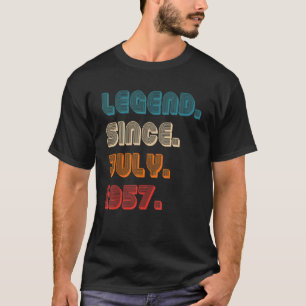 Camiseta Leyenda de color retro desde julio de 1957 Nacimie