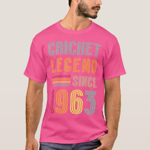 Camiseta Leyenda De Cricket 1963 62 Años Deportes 62º Cumpl