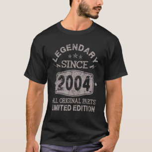 Camiseta Leyenda de cumpleaños de 18 años desde 2004 18ª co