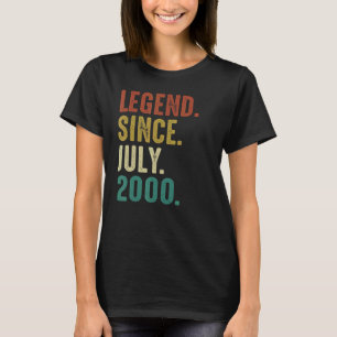 Camiseta Leyenda de cumpleaños de 22 años desde julio de 20