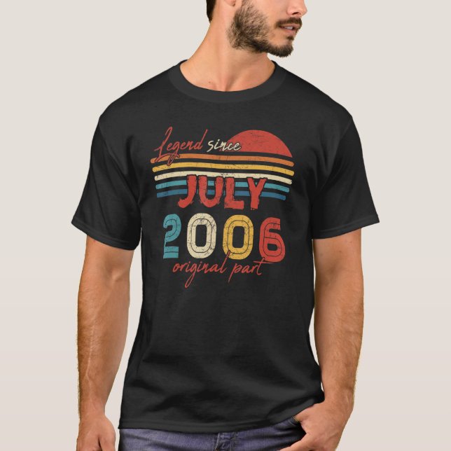 Camiseta Leyenda de cumpleaños desde julio de 2006 Parte or (Anverso)