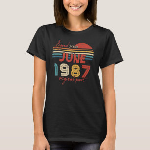 Camiseta Leyenda de cumpleaños desde junio de 1987 Parte or