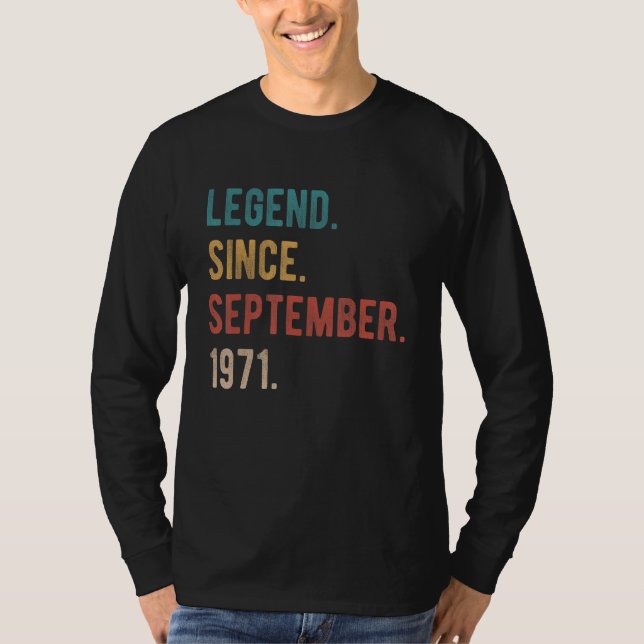 Camiseta Leyenda de cumpleaños número 51 años desde septiem (Anverso)