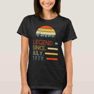 Camiseta Leyenda de cumpleaños retro de 42 años desde julio