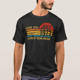 Camiseta Leyenda de cumpleaños retro de 49 años desde julio