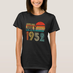 Camiseta Leyenda de cumpleaños retro de 70 años desde julio