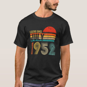 Camiseta Leyenda de cumpleaños retro de 70 años desde julio