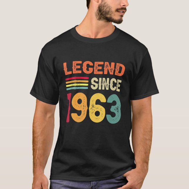 Camiseta Leyenda de época desde 1963 60º cumpleaños 60 años (Anverso)