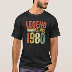 Camiseta Leyenda de época desde 1980 42º retro