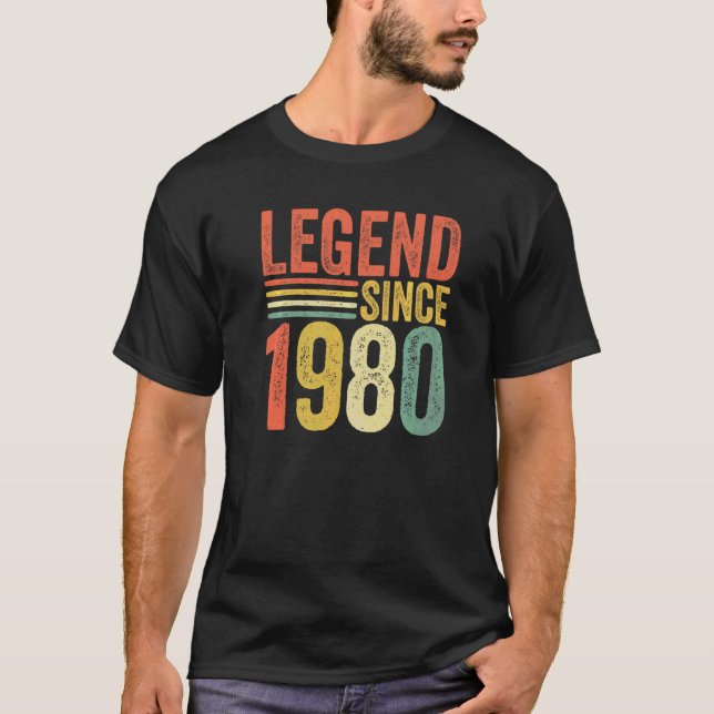 Camiseta Leyenda de época desde 1980 42º retro (Anverso)