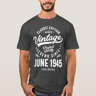 Camiseta Leyenda de época desde el cumpleaños de junio de 1