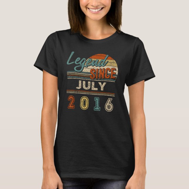 Camiseta Leyenda de época desde julio de 2016 Cumpleaños de (Anverso)