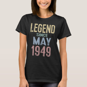 Camiseta Leyenda de época desde mayo de 1949 Diez de cumple