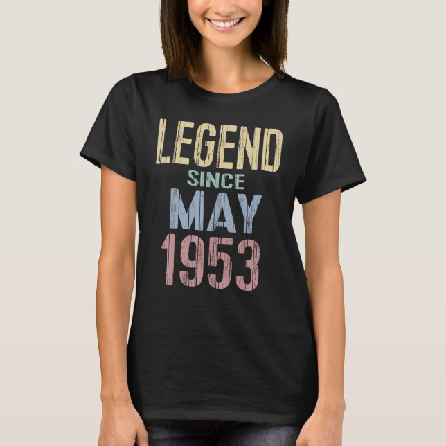 Camiseta Leyenda de época desde mayo de 1953 Diez de cumple (Anverso)