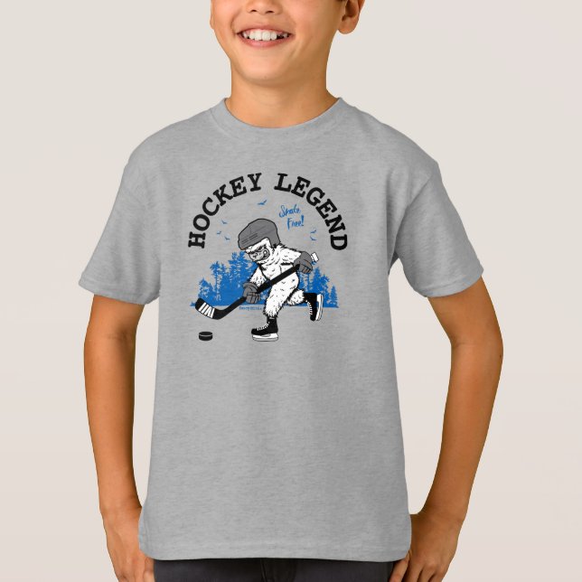Camiseta Leyenda de hockey Sasquatch Bigfoot (Anverso)