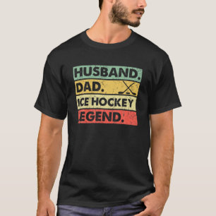Camiseta Leyenda de hockey sobre hielo C para marido retro