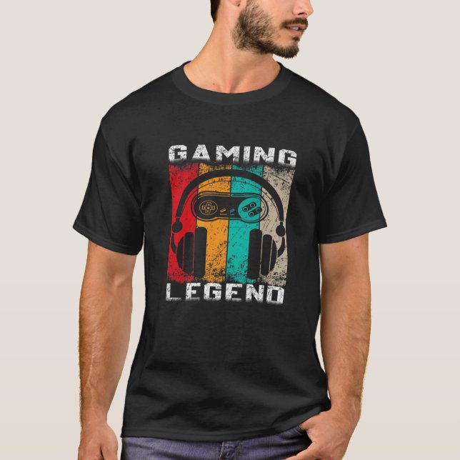 Camiseta Leyenda de juegos PC Gamer Son Brother Video Games (Anverso)