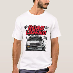 Camiseta Leyenda de la carretera: carreras de autos antiguo