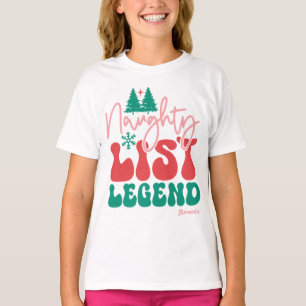 Camiseta Leyenda de la Lista Traviesa – Navidad Divertida P