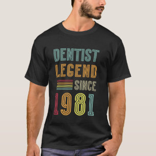 Camiseta Leyenda de la Odontología 1981 44 Años Doctor Cump