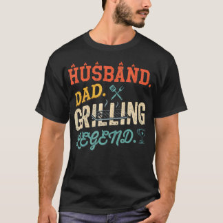 Camiseta Leyenda de la Parrilla Marido Papá BBQ Barbecue