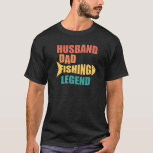 Camiseta Leyenda de la pesca del marido hombre  1