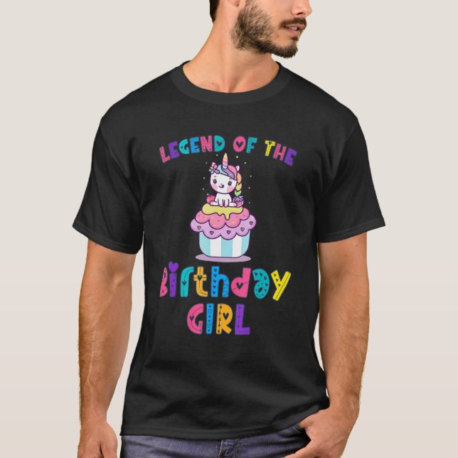 Camiseta Leyenda de la Princesa de Cumpleaños Chica Dabbing (Anverso)