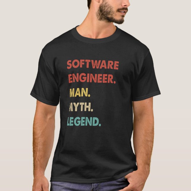 Camiseta Leyenda de mito de ingeniero de software 1 (Anverso)