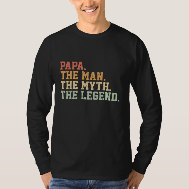 Camiseta Leyenda de mito de Papa Man para los hombres regal (Anverso)