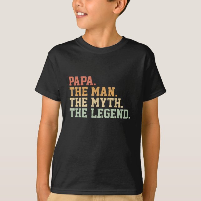 Camiseta Leyenda de mito de Papa Man para los hombres regal (Anverso)