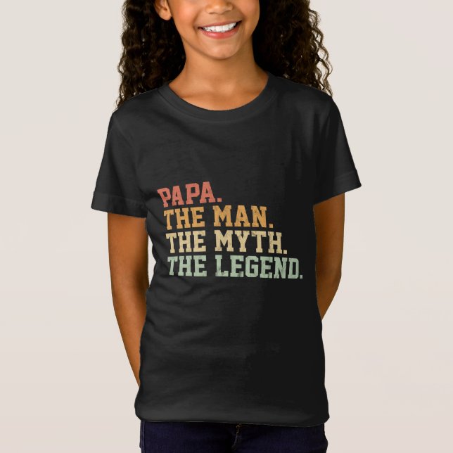 Camiseta Leyenda de mito de Papa Man para los hombres regal (Anverso)