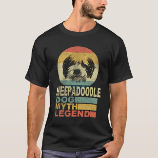 Camiseta Leyenda de mito de perro de Sheepadoodle