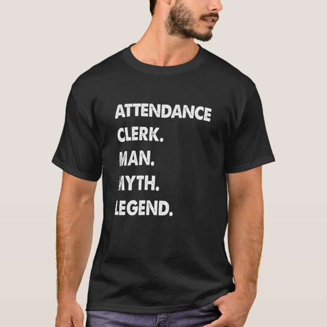 Camiseta Leyenda de mito del empleado de asistencia (Anverso)