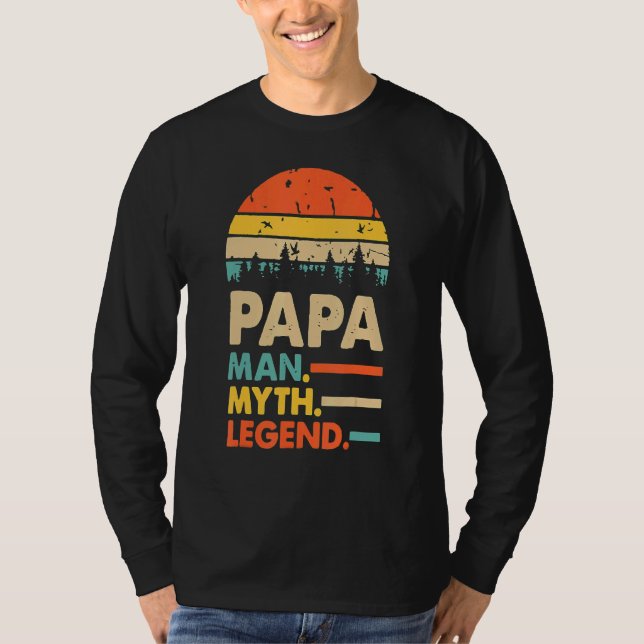 Camiseta Leyenda De Mito Del Hombre Del Papa Para El Padre  (Anverso)