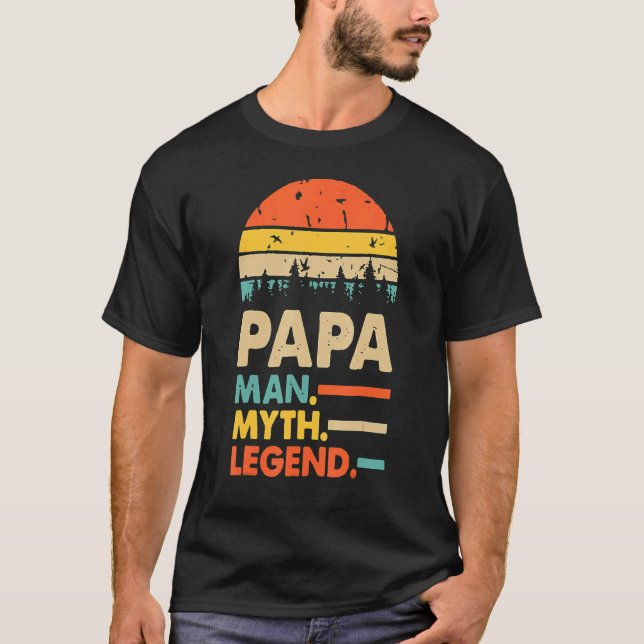 Camiseta Leyenda De Mito Del Hombre Del Papa Para El Padre  (Anverso)