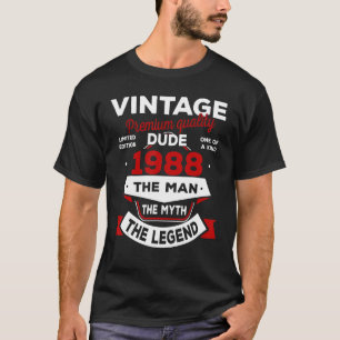 Camiseta Leyenda de mito masculino 1988 35º cumpleaños dura