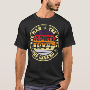 Camiseta Leyenda de mito masculino abril 1977 45º regalo de