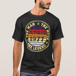 Camiseta Leyenda de mito masculino abril 1977 45º regalo de