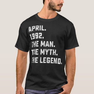 Camiseta Leyenda de mito masculino abril de 1992 regalo de
